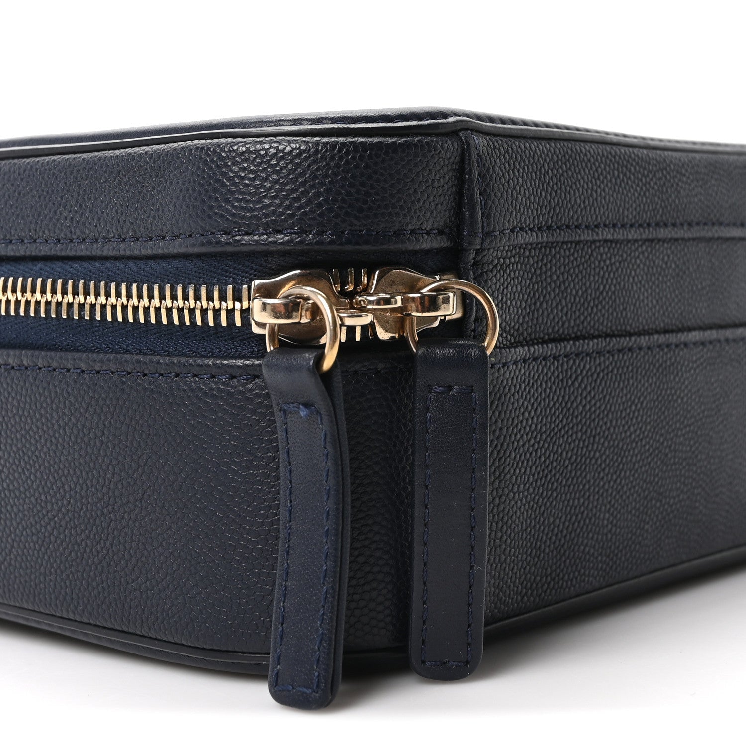 Chanel Caviar Quilted Medium CC Filigree Vanity Case Navy
