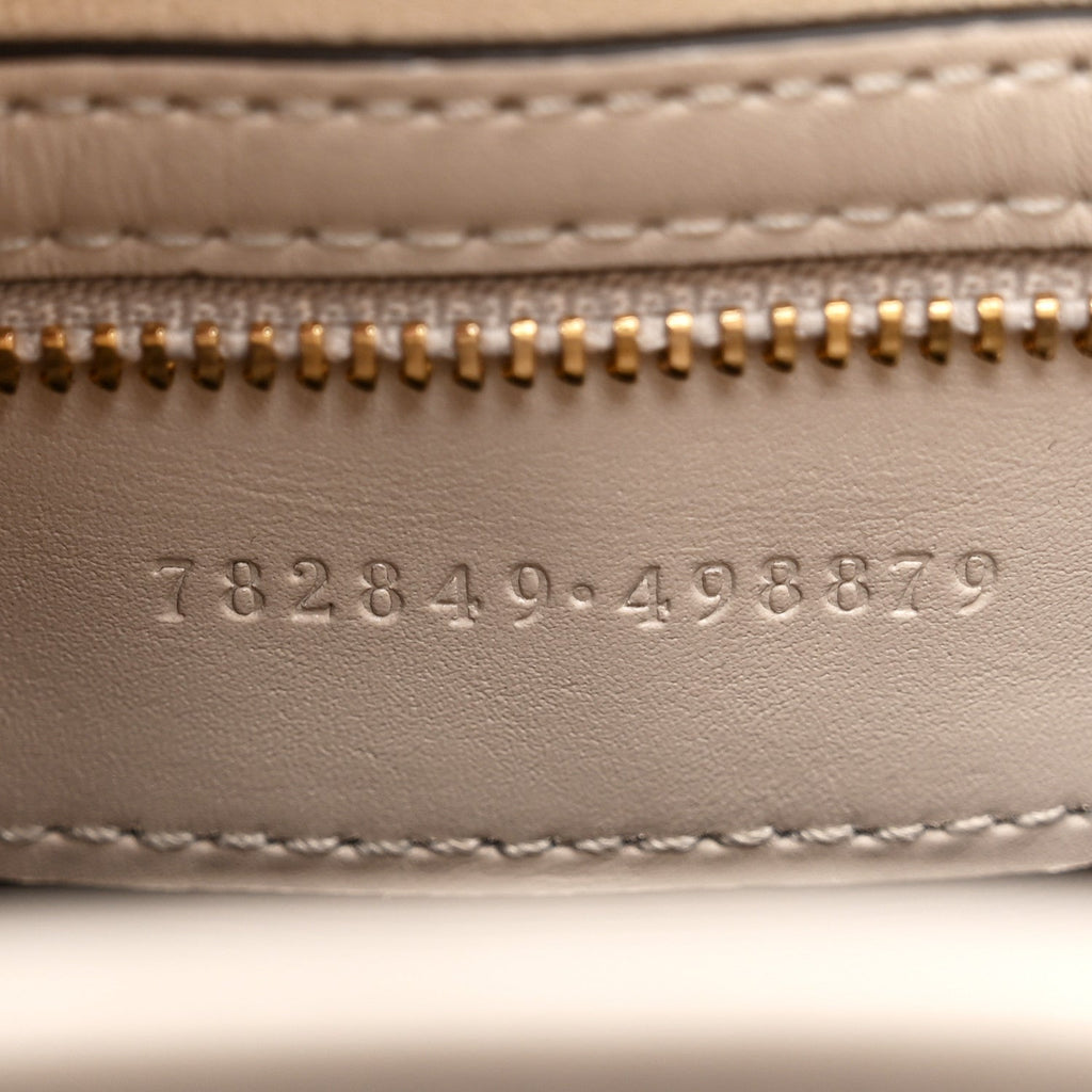 Gucci Ancora Calfskin Web Small Jackie Shoulder Bag Light Grey