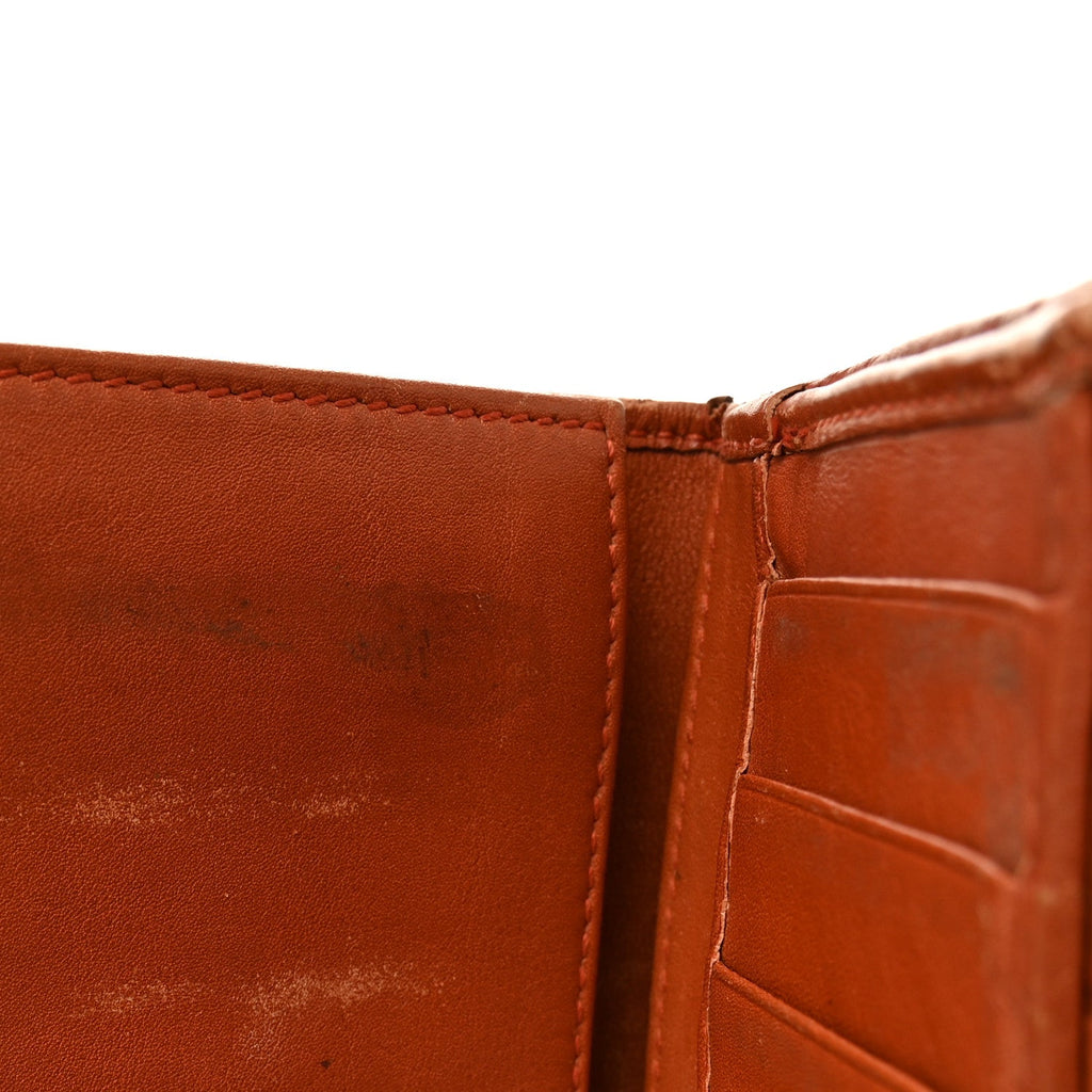 Gucci Guccissima Signature Dice Continental Wallet Orange