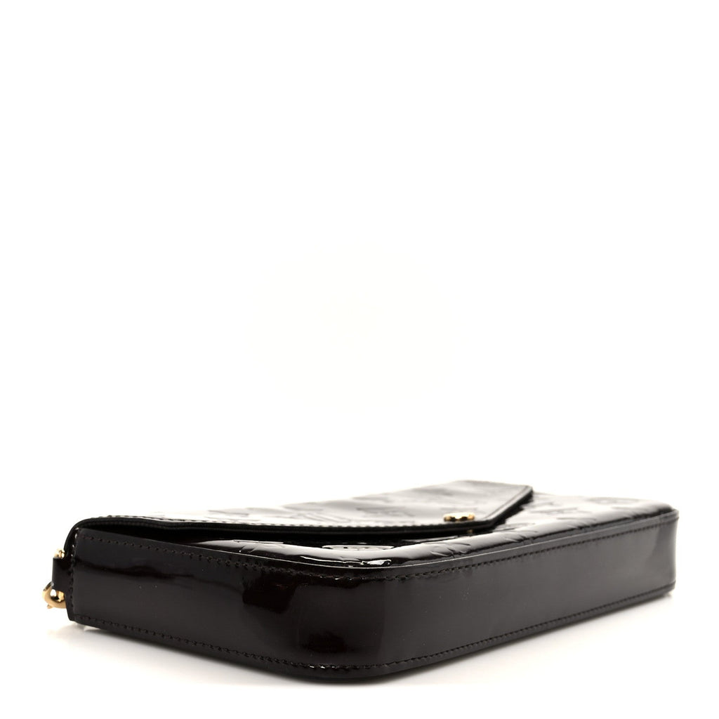 Louis Vuitton Vernis Pochette Felicie Chain Wallet Amarante