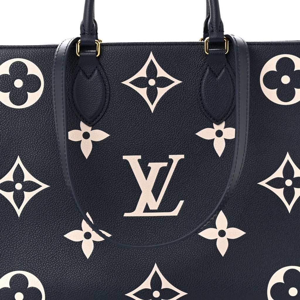 Louis Vuitton Empreinte Monogram Giant Onthego MM Navy Creme