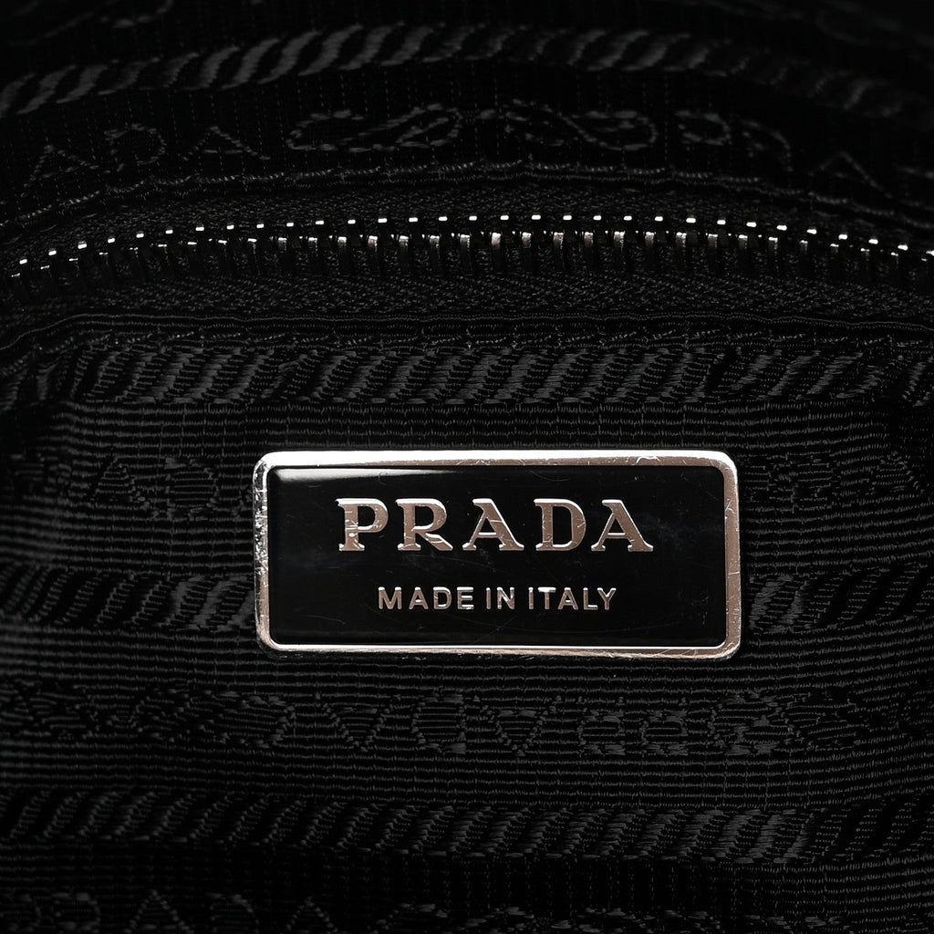 Prada Re-Nylon Studded Shoulder Bag Black