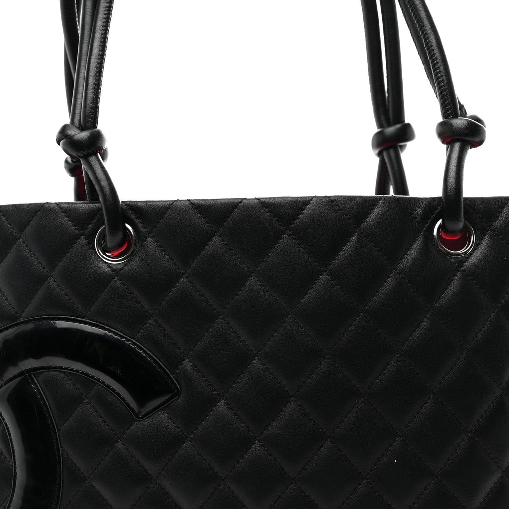 Chanel Calfskin Quilted Large Cambon Tote Black