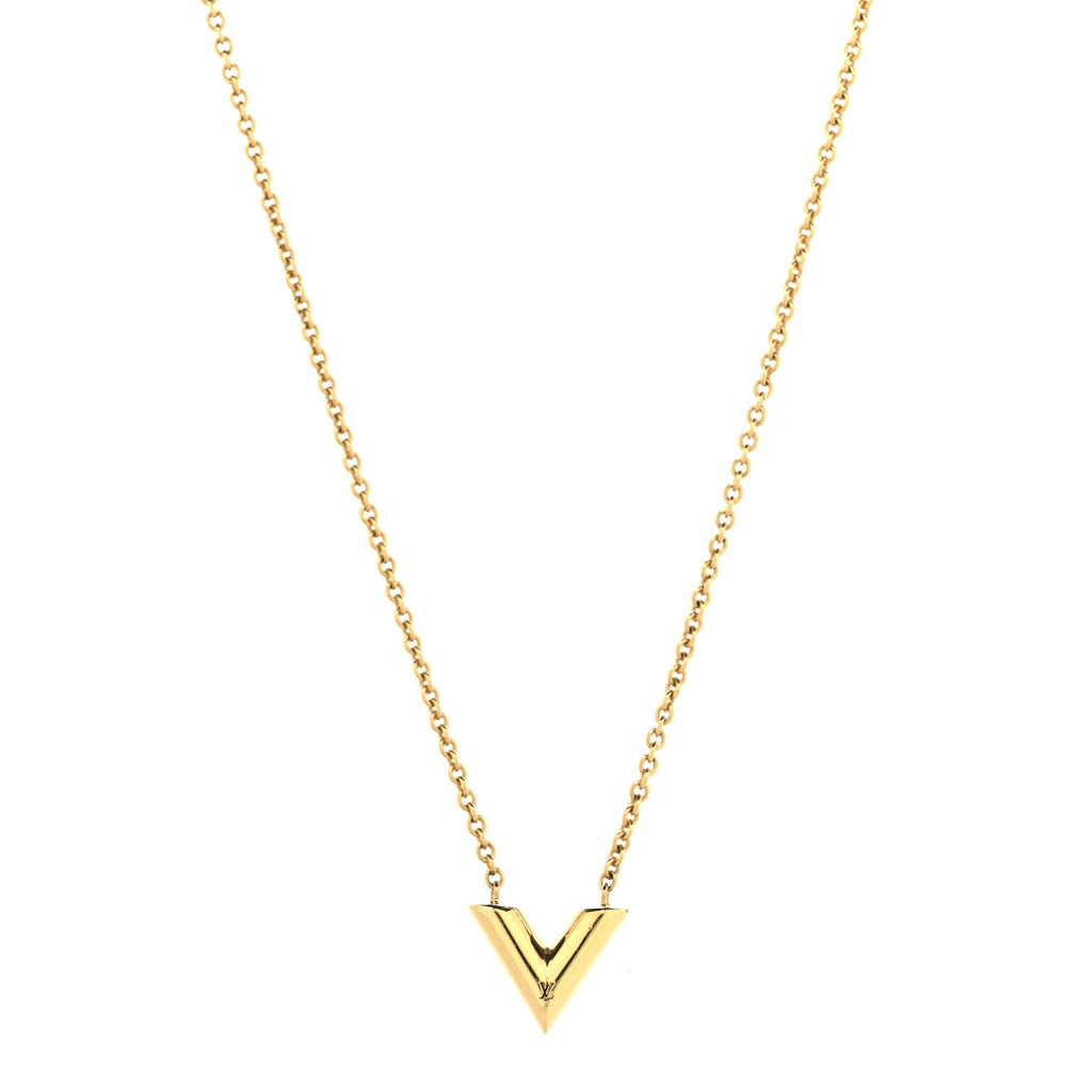 Louis Vuitton Essential V Necklace Gold