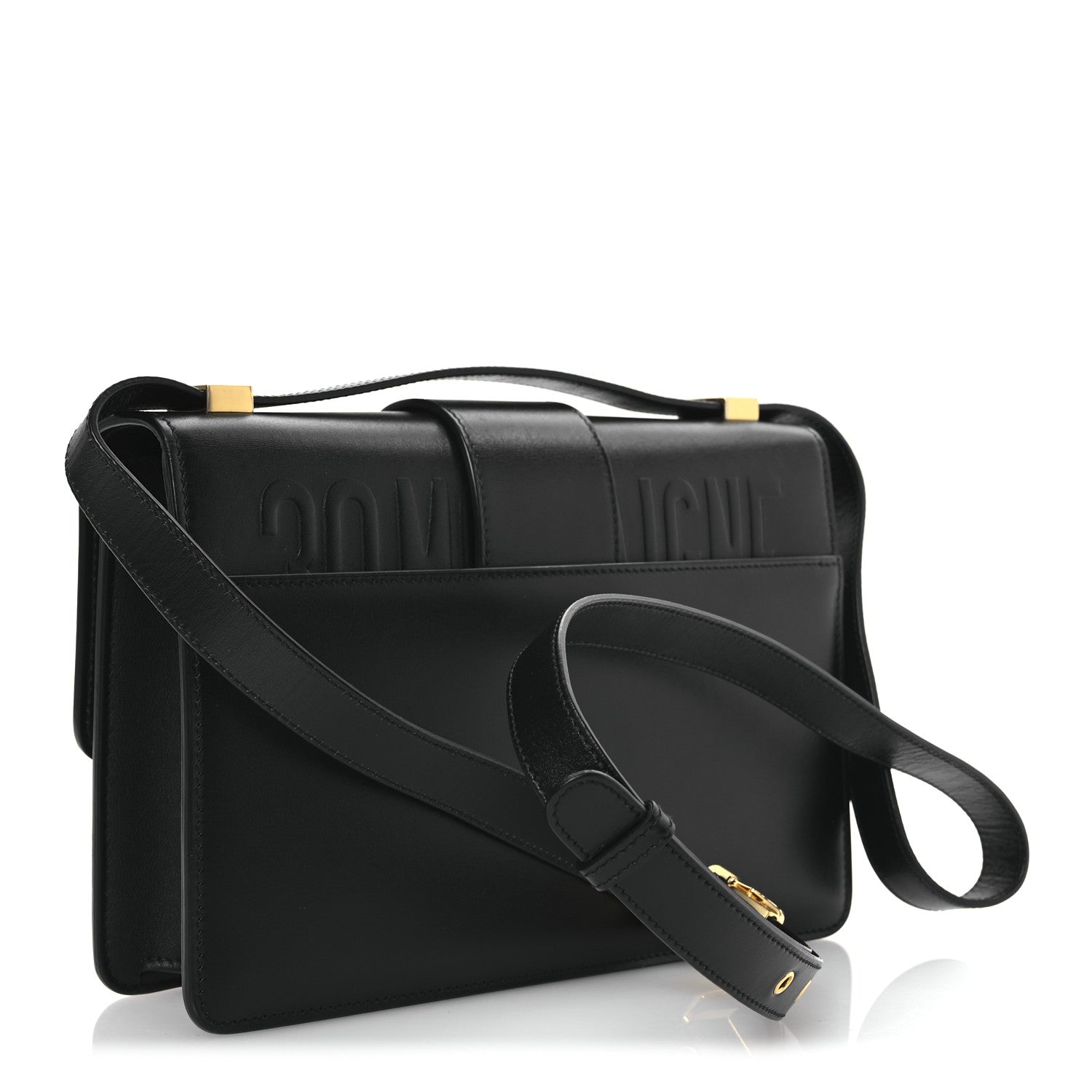 Christian Dior Box Calfskin 30 Montaigne Flap Bag Black