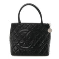 Chanel Caviar Quilted Medallion Tote Black