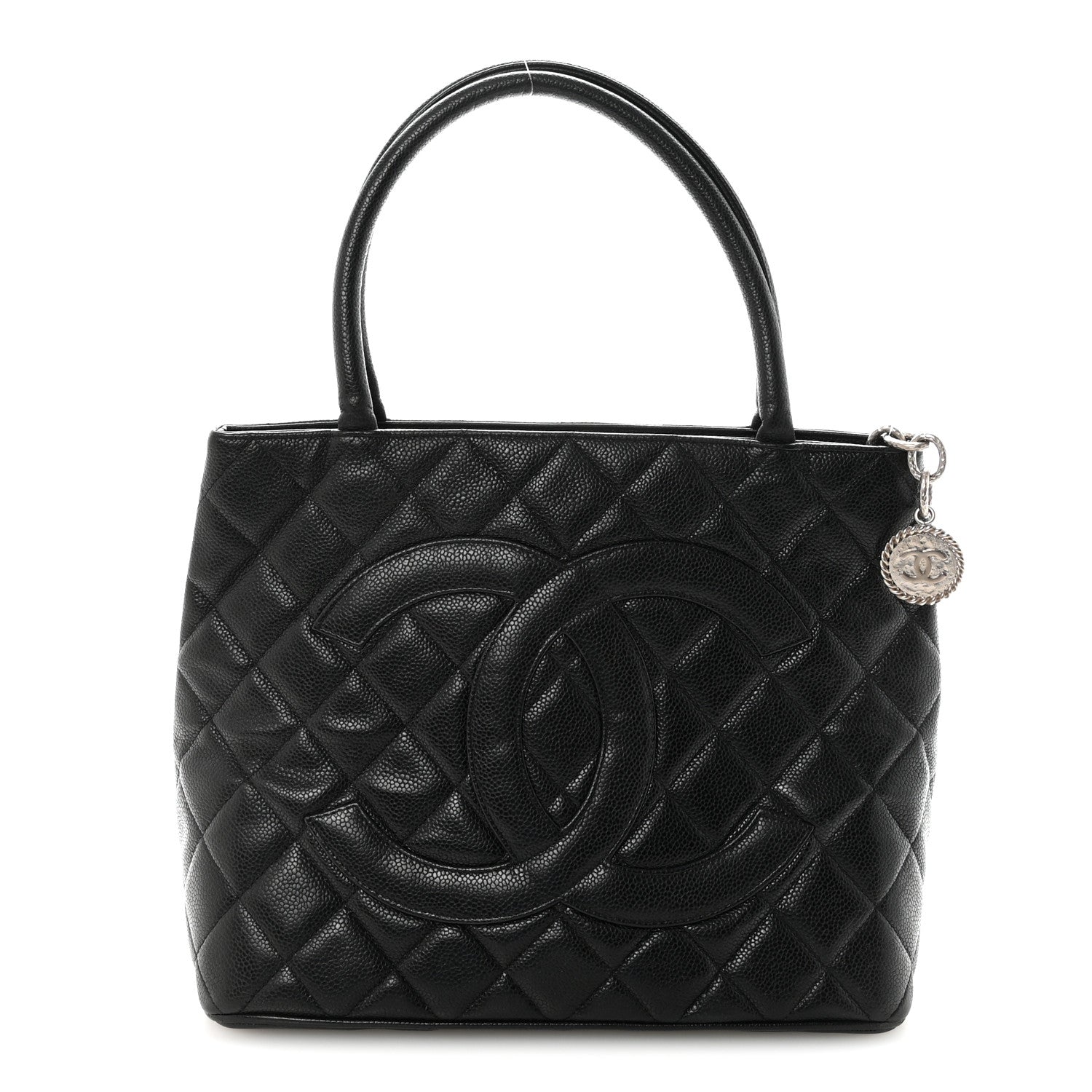 Chanel Caviar Quilted Medallion Tote Black