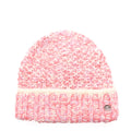 Cashmere Silk CC Beanie Hat M Pink White Lilac