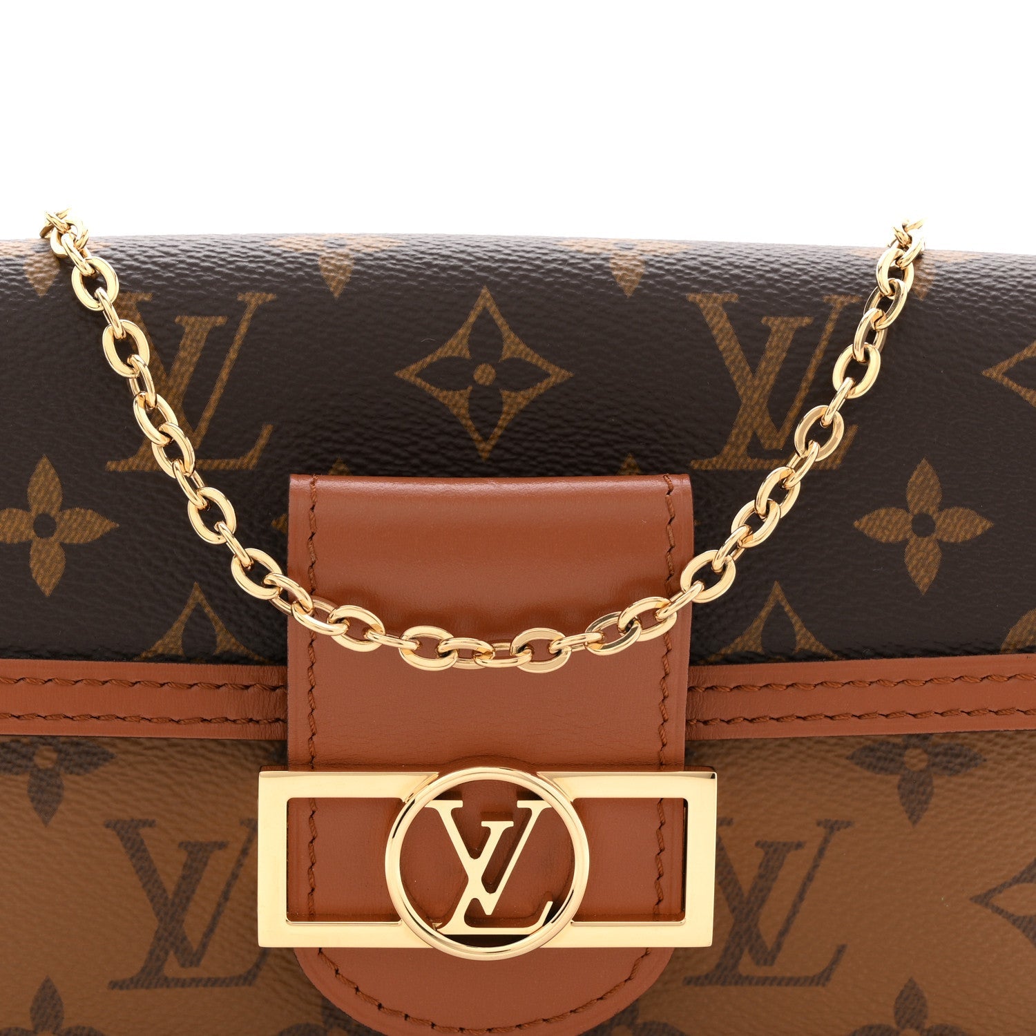 Louis Vuitton Reverse Monogram Dauphine Chain Wallet