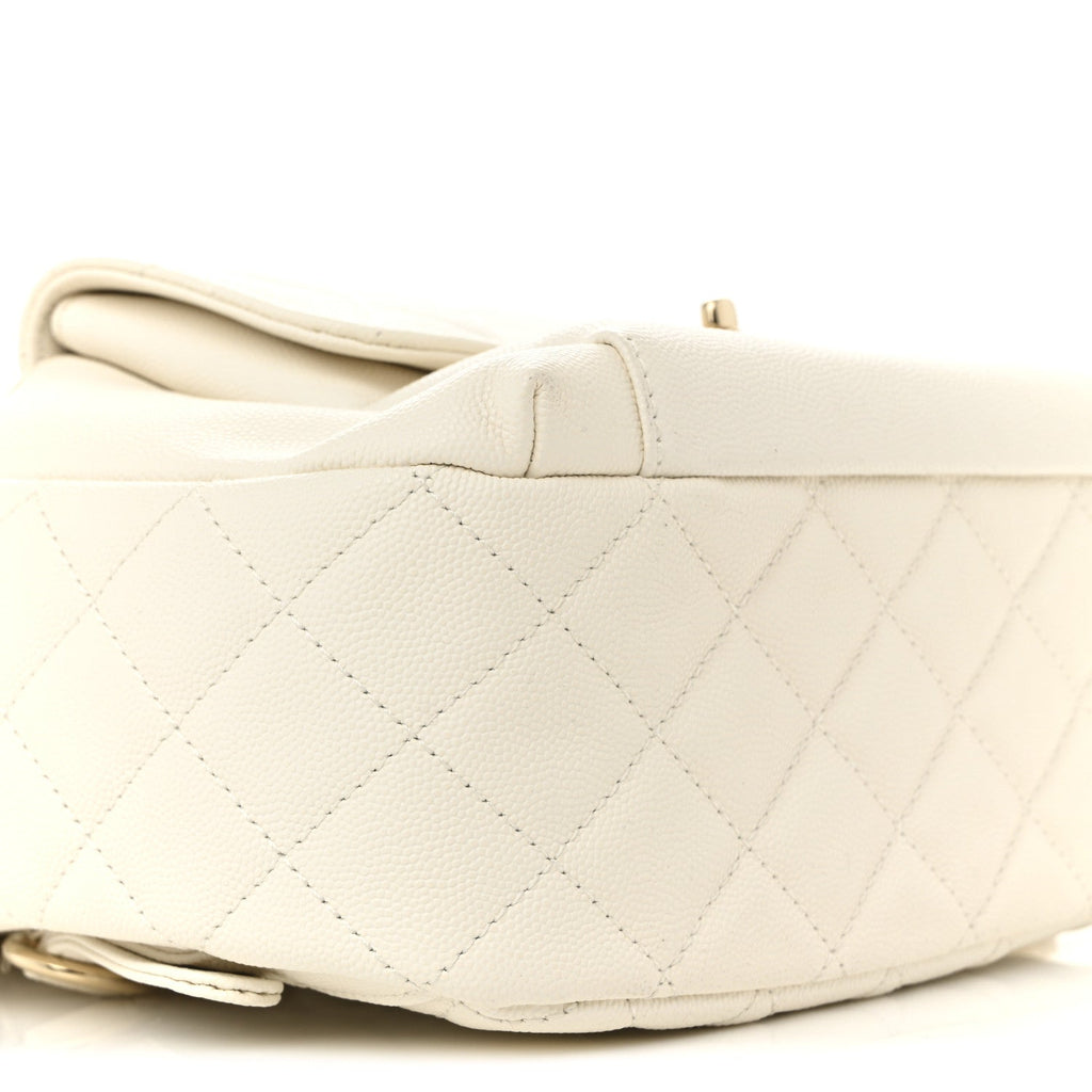 Chanel Caviar Quilted Small CC Day Backpack White