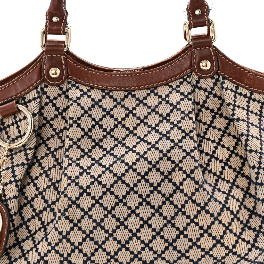 Gucci Diamante Medium Sukey Tote Brown