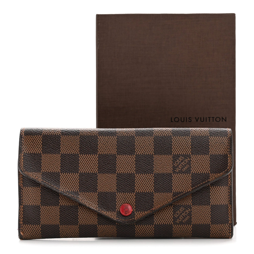 Louis Vuitton Damier Ebene Josephine Wallet Red