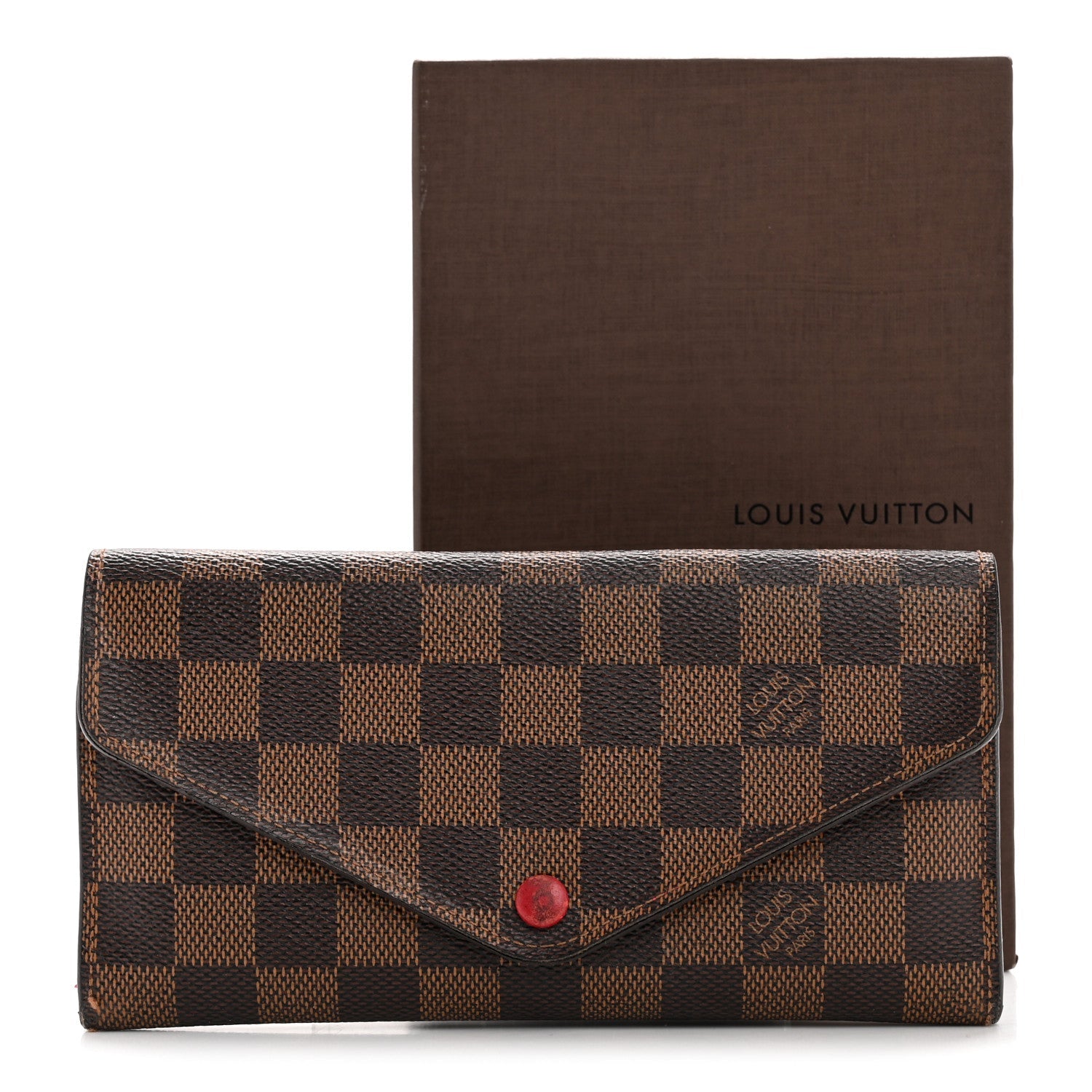 Louis Vuitton Damier Ebene Josephine Wallet Red