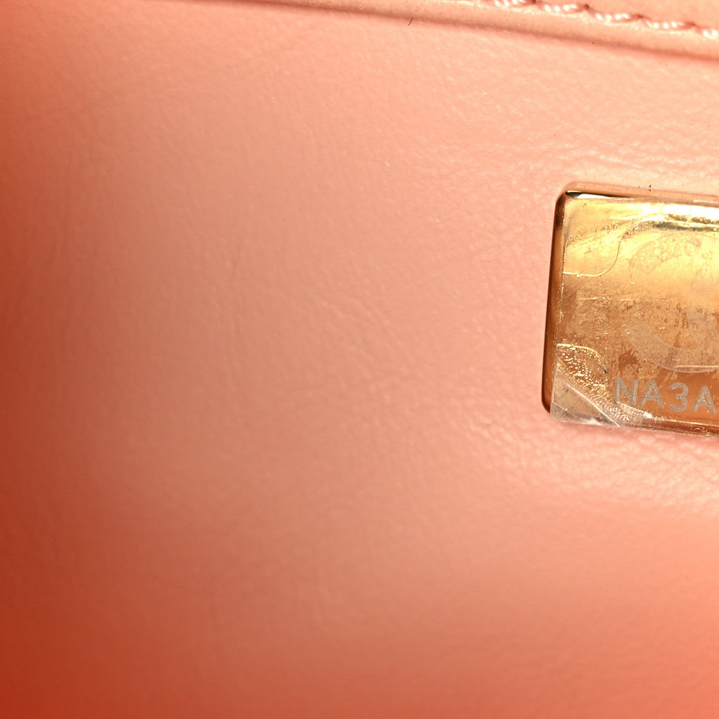 Chanel Lambskin Quilted Mini Pearl Crush Flap Light Orange
