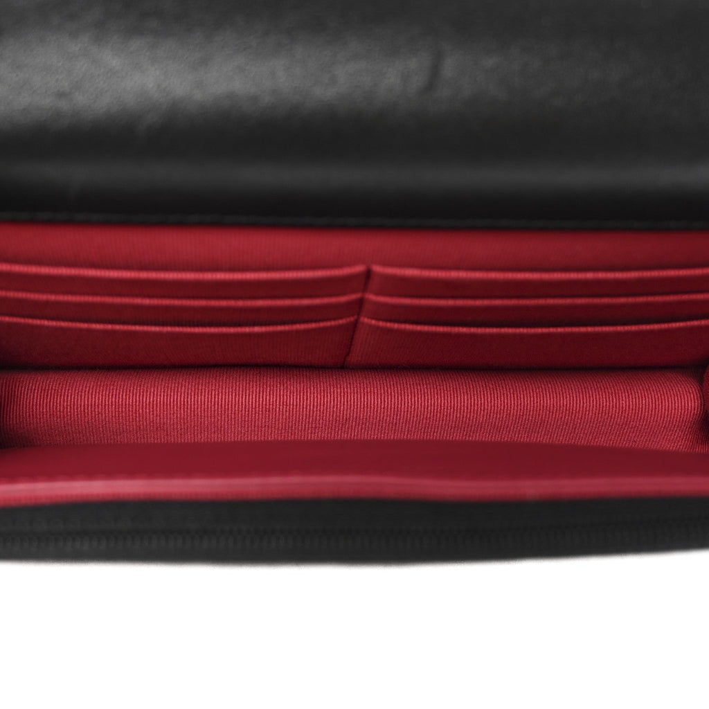Chanel Lambskin Quilted Chanel 19 Wallet On Chain WOC Black