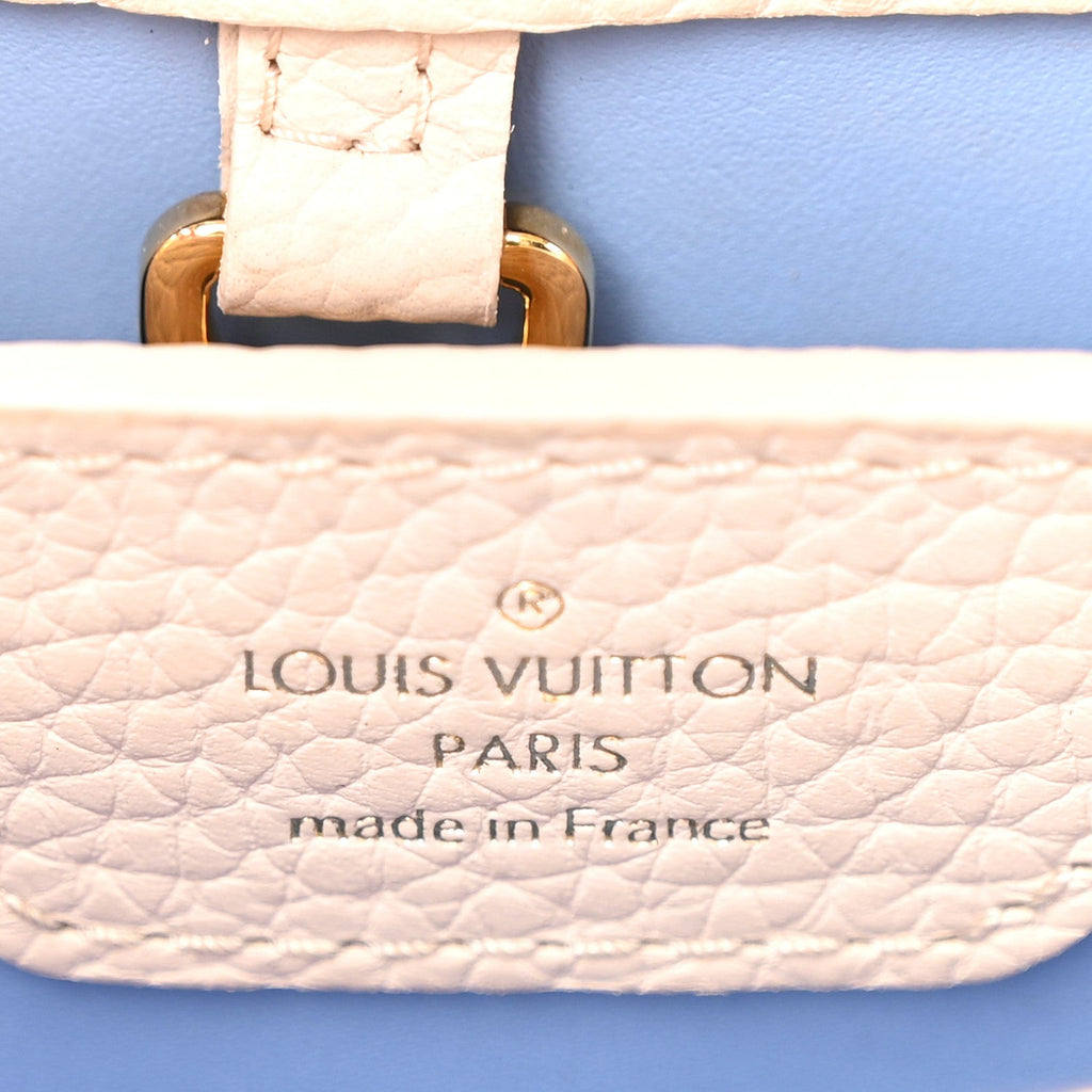 Louis Vuitton Taurillon Capucines BB Bleu de Provence Greige Doux