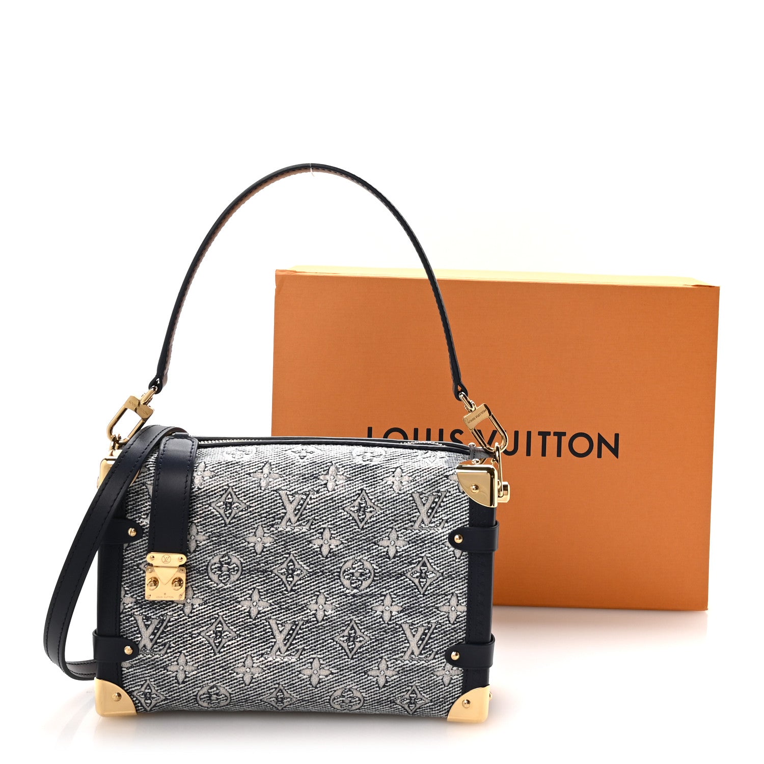 Louis Vuitton Monoglam Side Trunk MM Blue