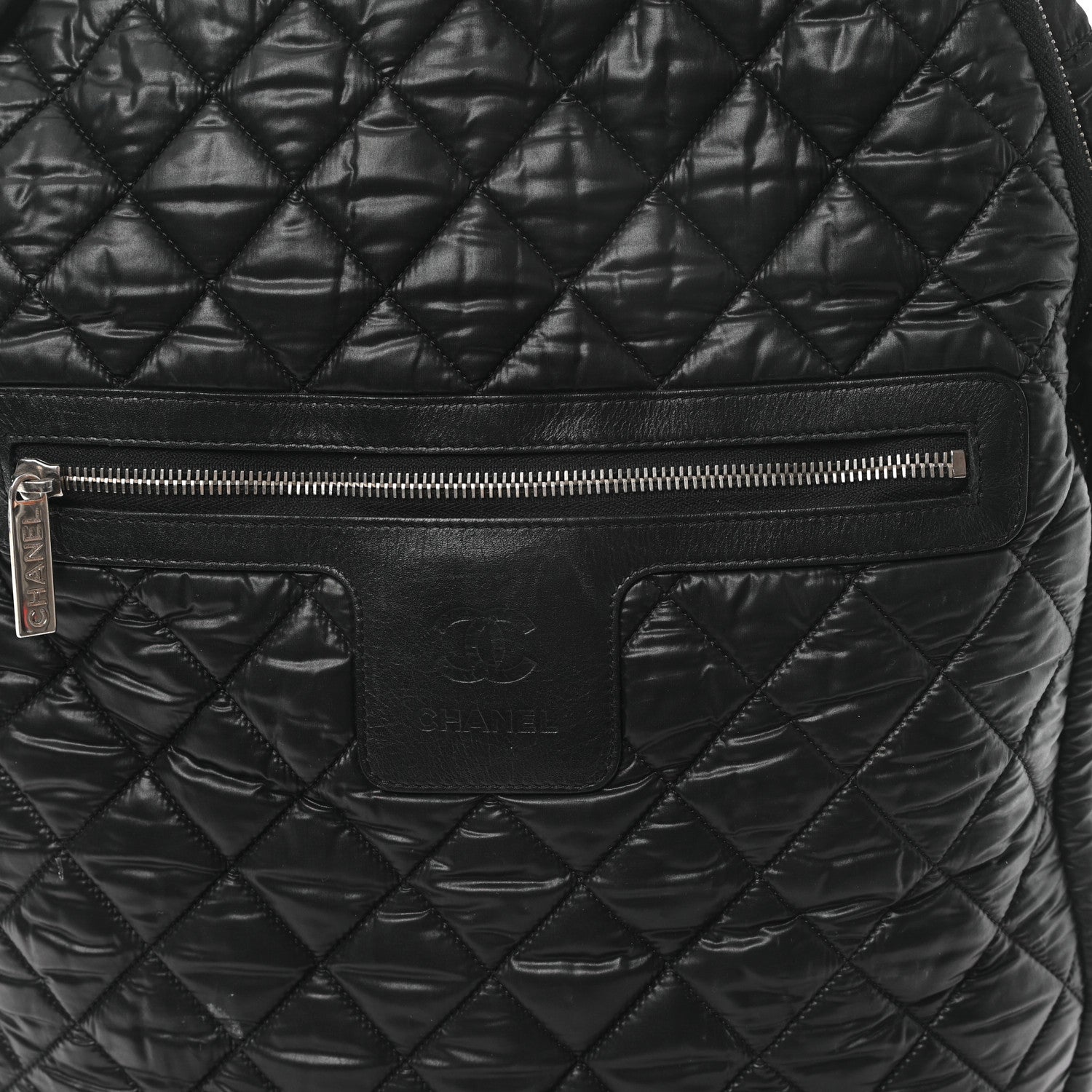 Chanel Nylon Quilted Coco Cocoon Backpack Black