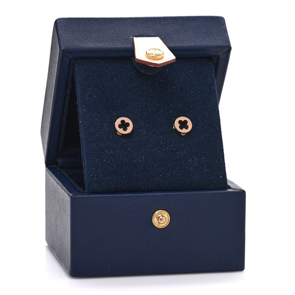 Louis Vuitton 18K Pink Gold Empreinte Ear Studs Earrings