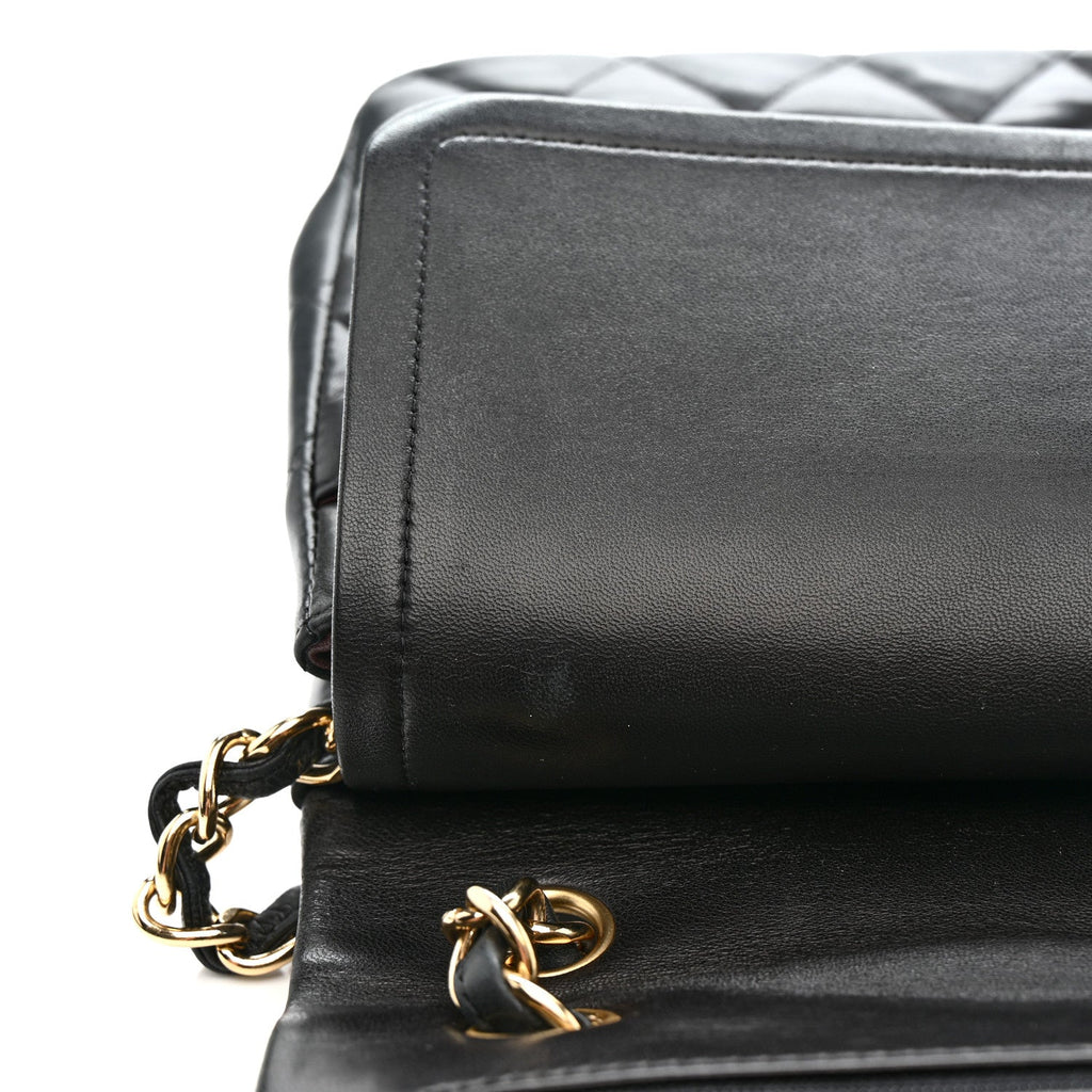 Chanel Lambskin Quilted Jumbo Double Flap Black
