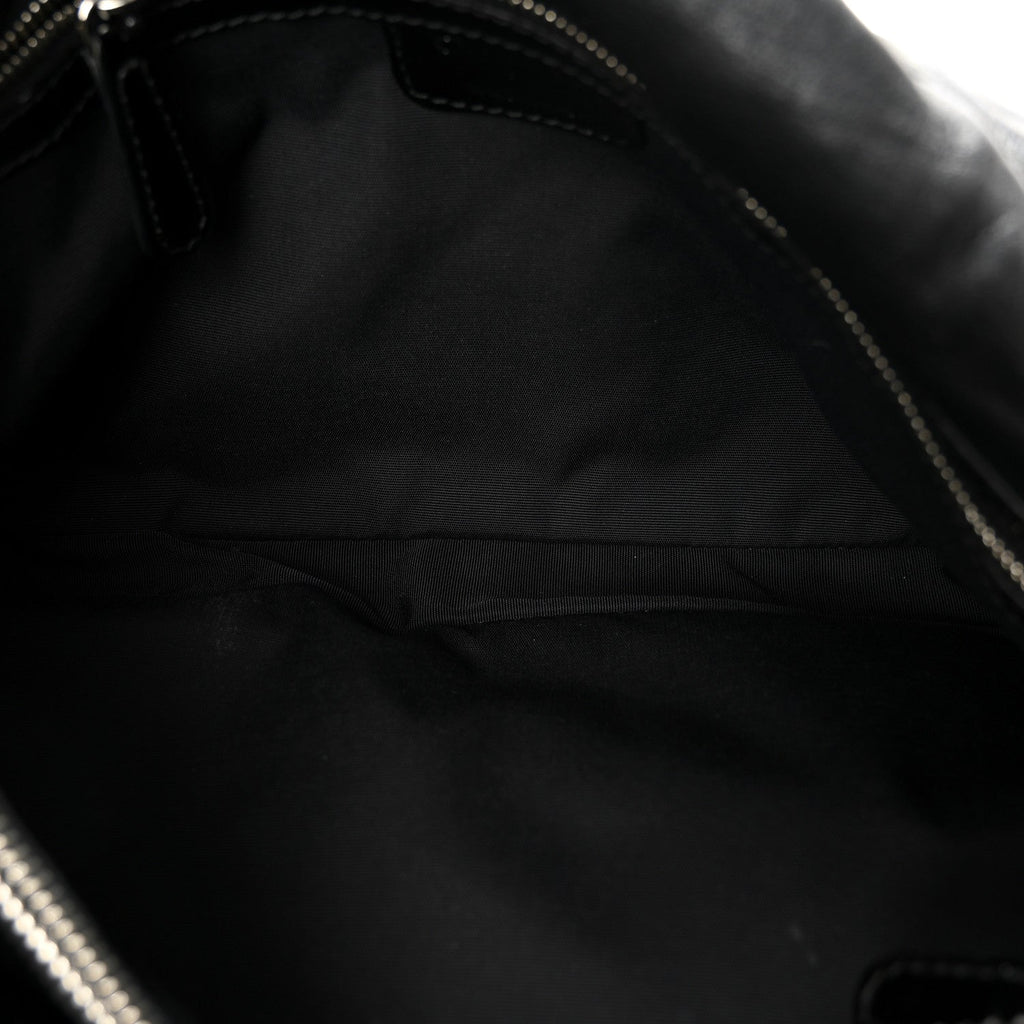 Christian Dior Patent Lambskin Cannage Rendezvous Flap Black
