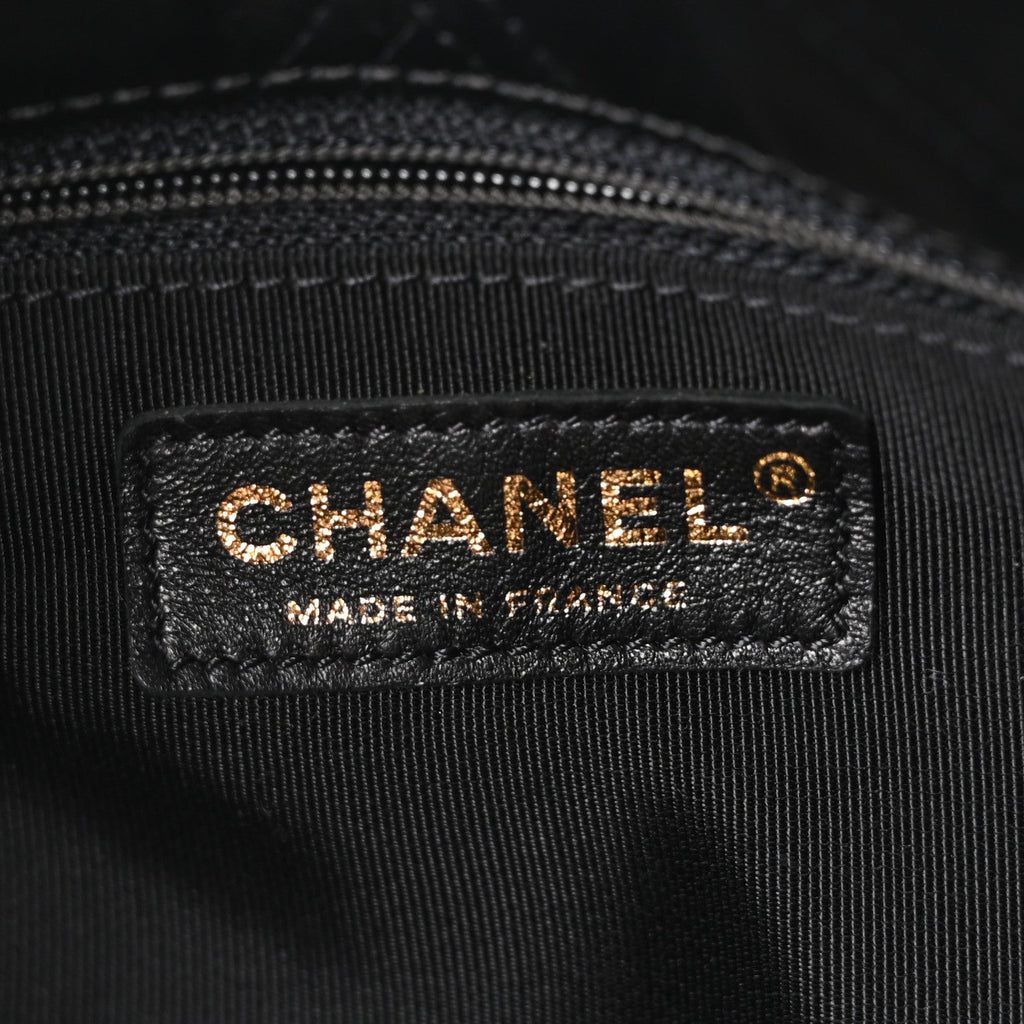 Chanel Lambskin Quilted Pearl Studded Flap Black