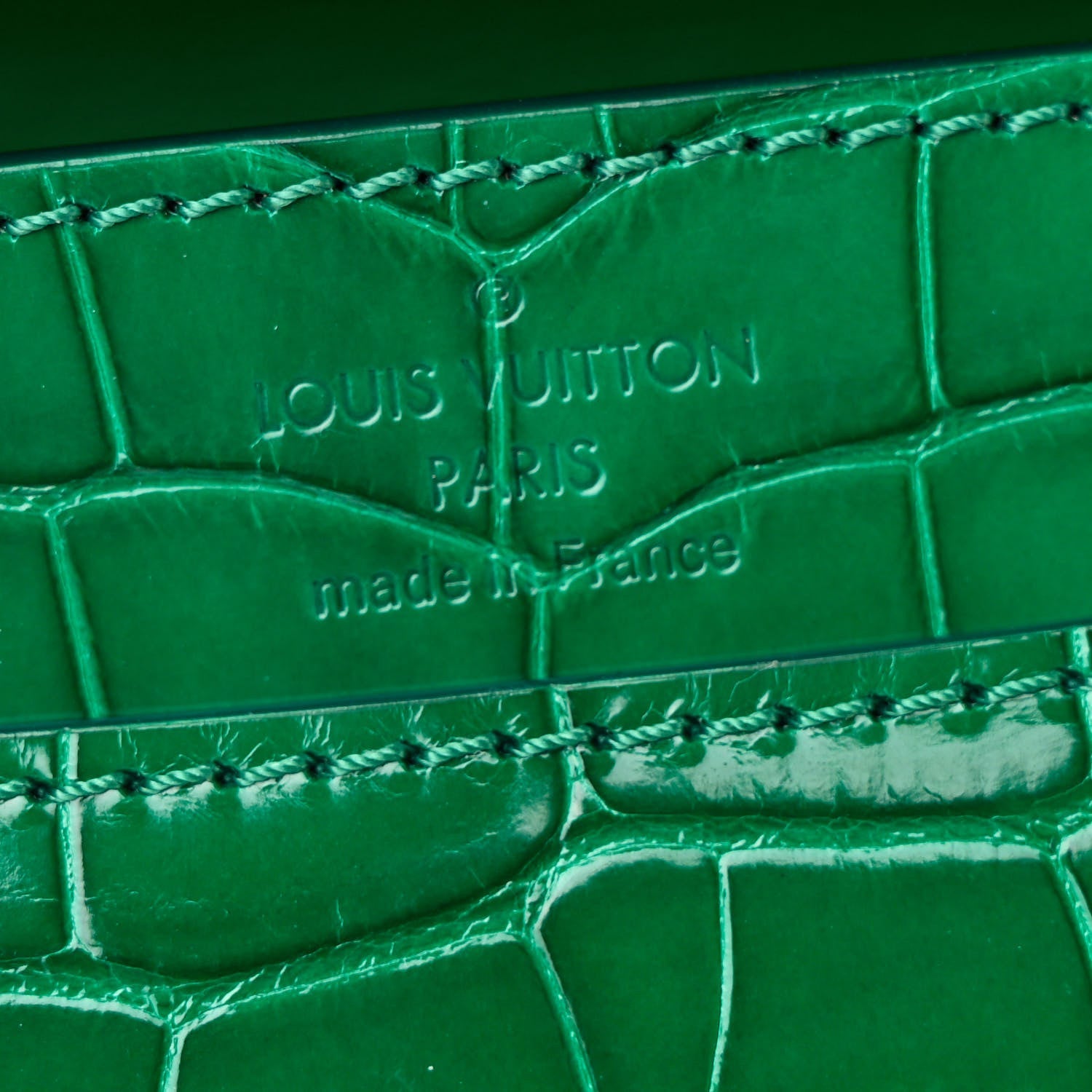 Louis Vuitton Alligator Chain Louise GM Emerald