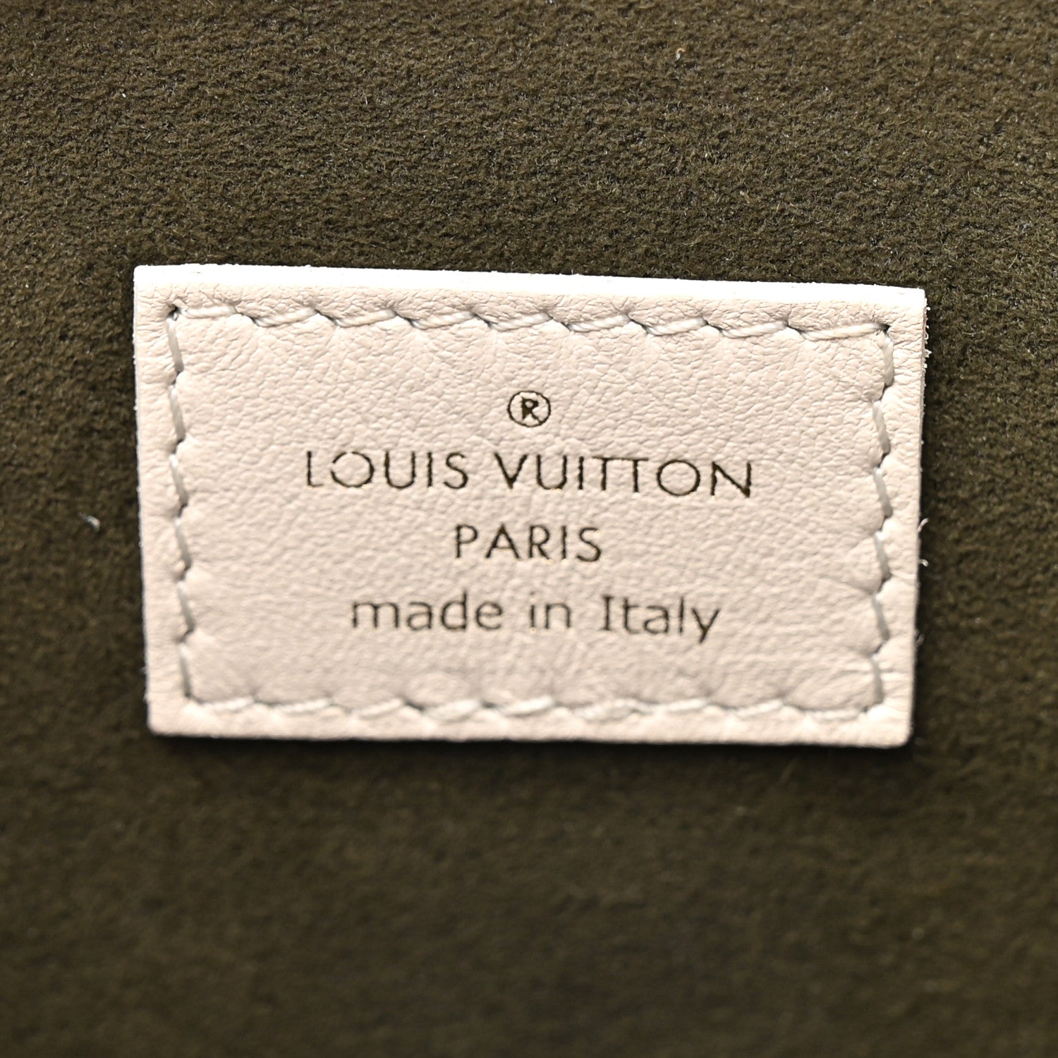 Louis Vuitton Lambskin Embossed Monogram Coussin PM Beige Cream
