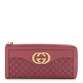 Gucci Microguccissima Sukey Zip Around Wallet Vintage Rose