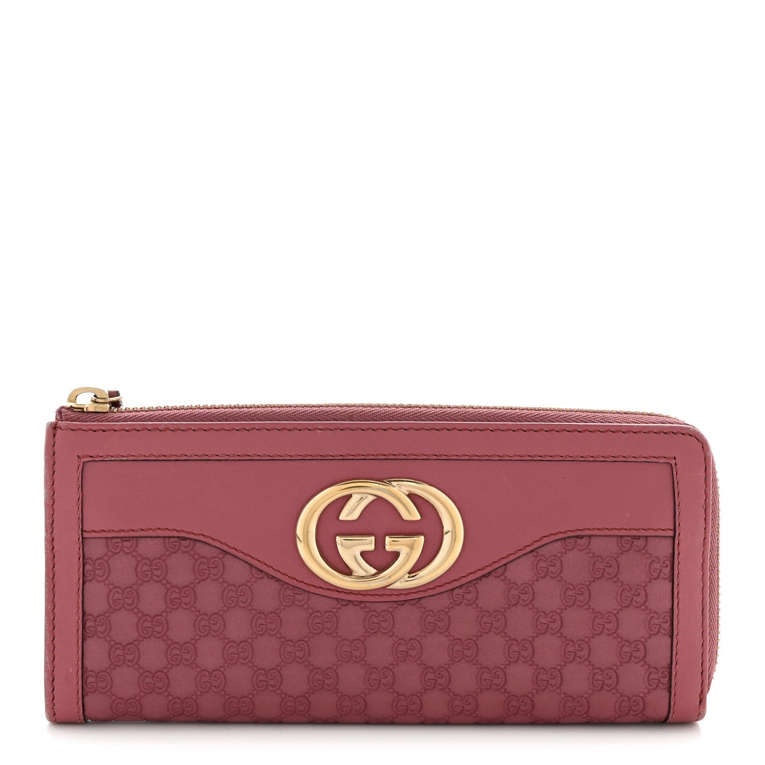 Gucci Microguccissima Sukey Zip Around Wallet Vintage Rose