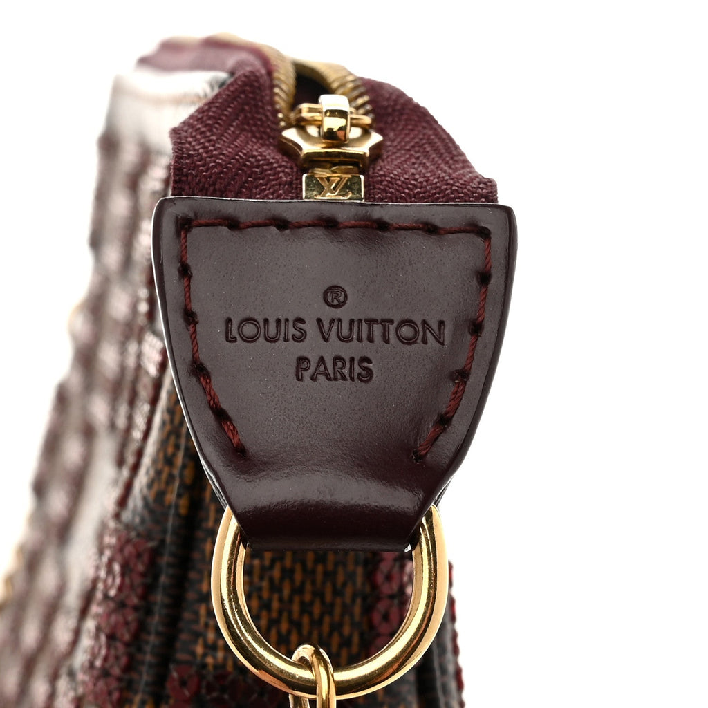 Louis Vuitton Damier Paillettes Mini Pochette Accessories Red