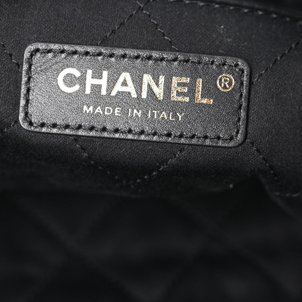 Chanel Shiny Calfskin Quilted Small Chanel 22 Black