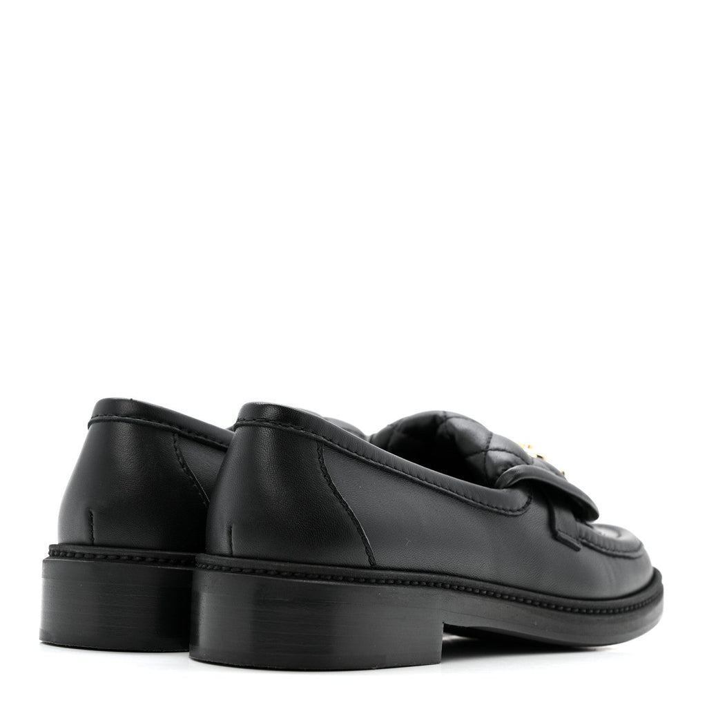 Lambskin Quilted CC Turnlock Loafers 36 Black