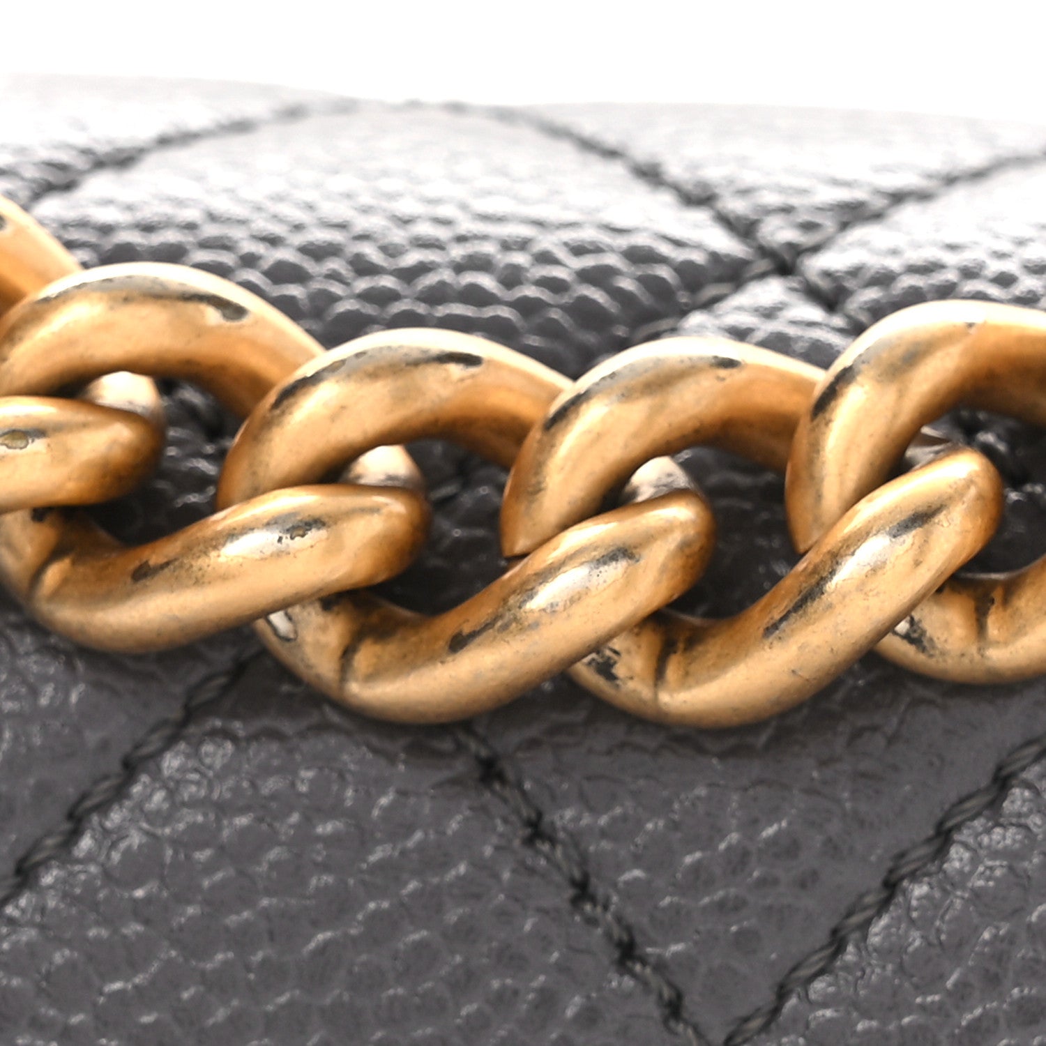 Chanel Caviar Quilted Mini Boy Flap Dark Grey
