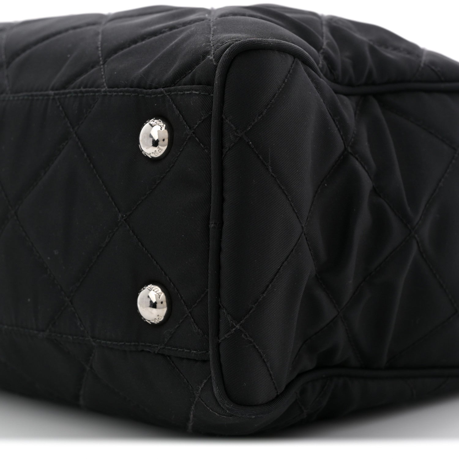 Prada Nylon Tessuto Impuntu Quilted Shoulder Bag Black