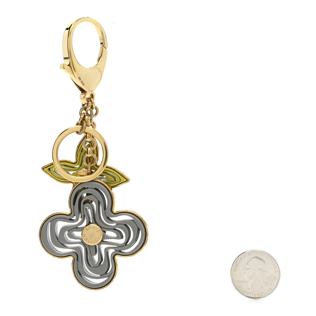 Louis Vuitton Resin Naif Bag Charm Grey Green