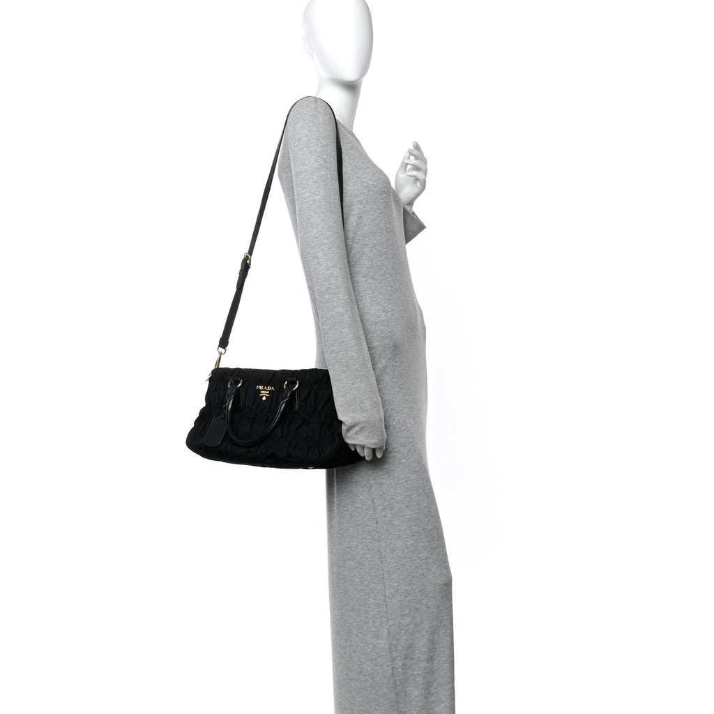 Prada Tessuto Nylon Gaufre Tote Black
