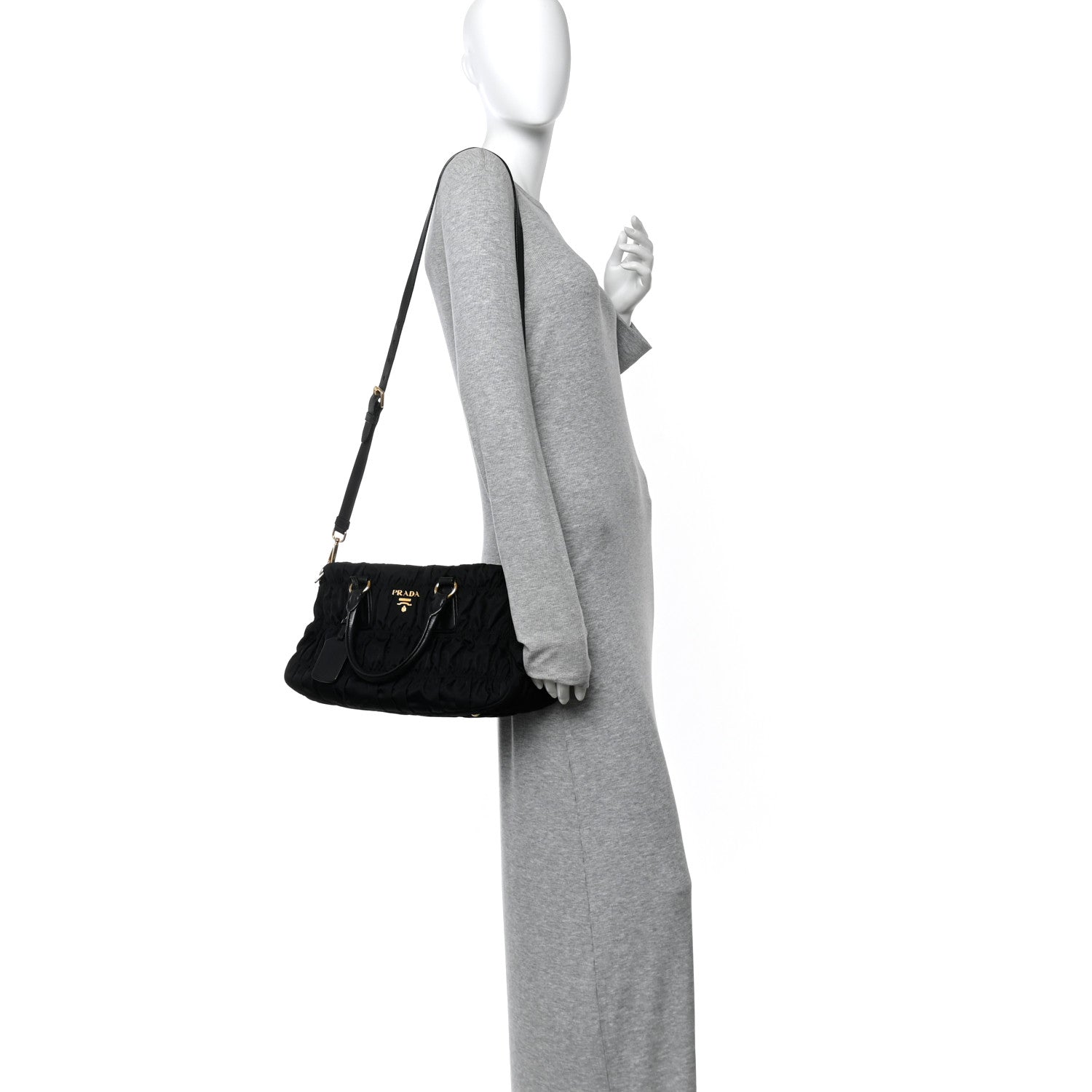 Prada Tessuto Nylon Gaufre Tote Black