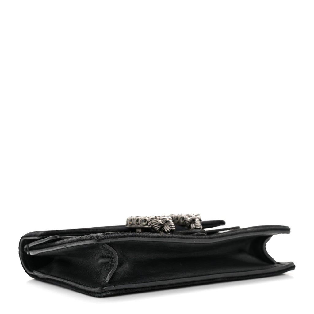 Gucci Velvet Super Mini Dionysus Shoulder Bag Black