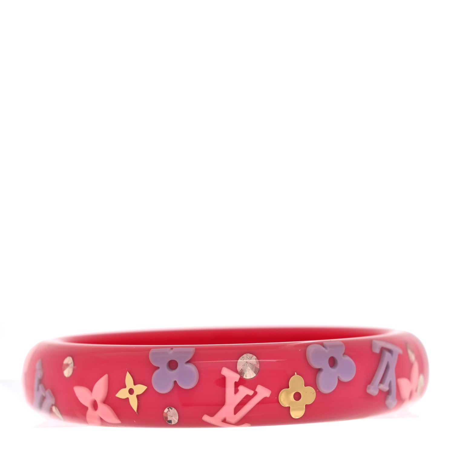 Louis Vuitton Resin Swarovski Large Inclusion Bracelet GM Rose Pop