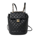 Chanel Calfskin Quilted Mini Urban Spirit Backpack Black