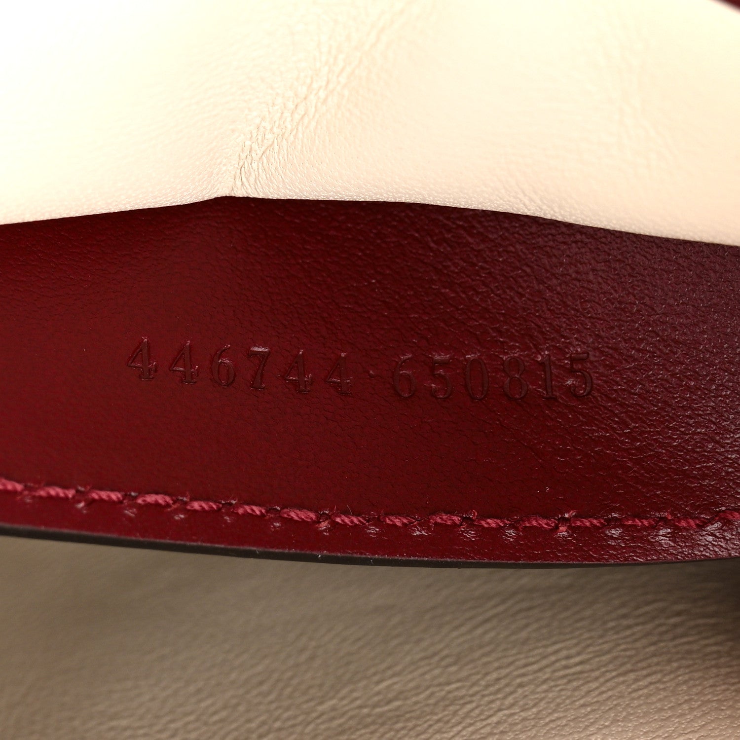 Gucci Calfskin Matelasse Mini GG Marmont Shoulder Bag Rosso Ancora