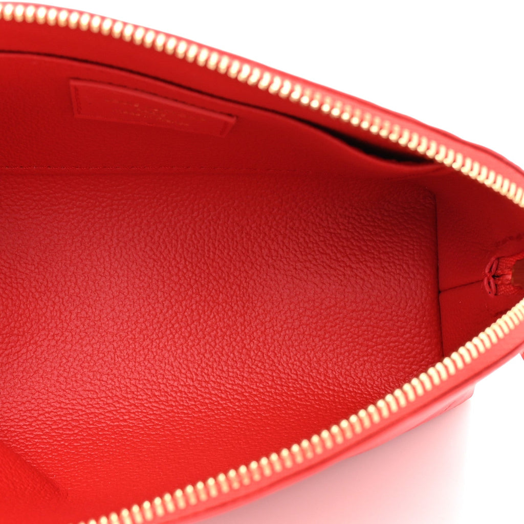 Louis Vuitton Epi Cosmetic Pouch PM Rouge Louis