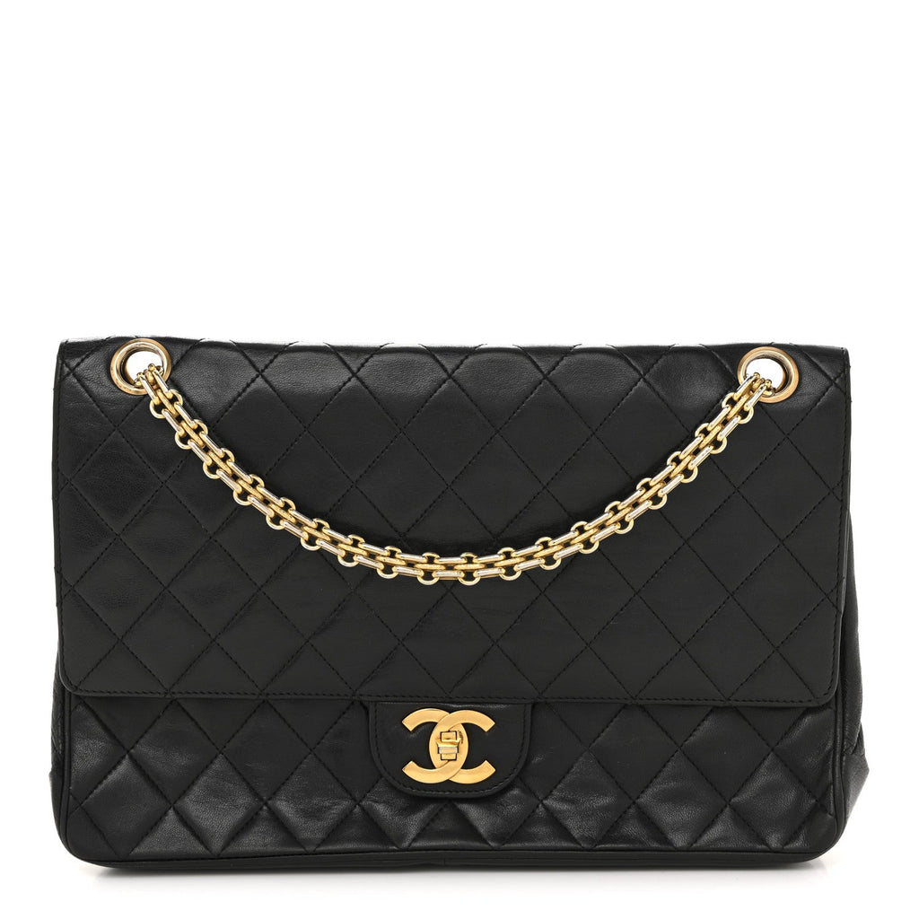 Chanel Lambskin Quilted Small Double Flap Black