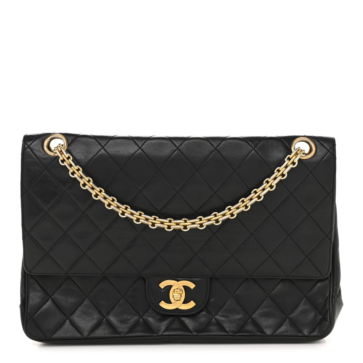 Chanel Lambskin Quilted Small Double Flap Black