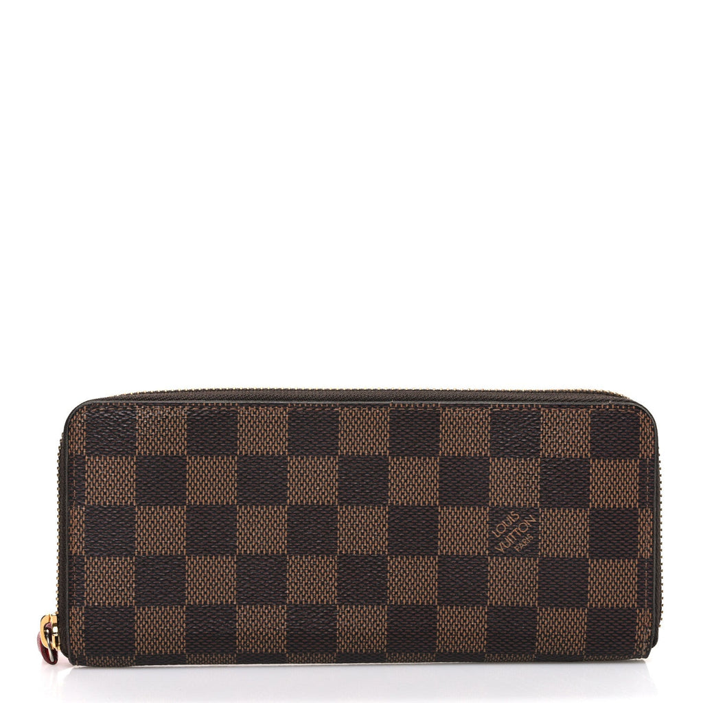 Louis Vuitton Damier Ebene Clemence Wallet Cherry