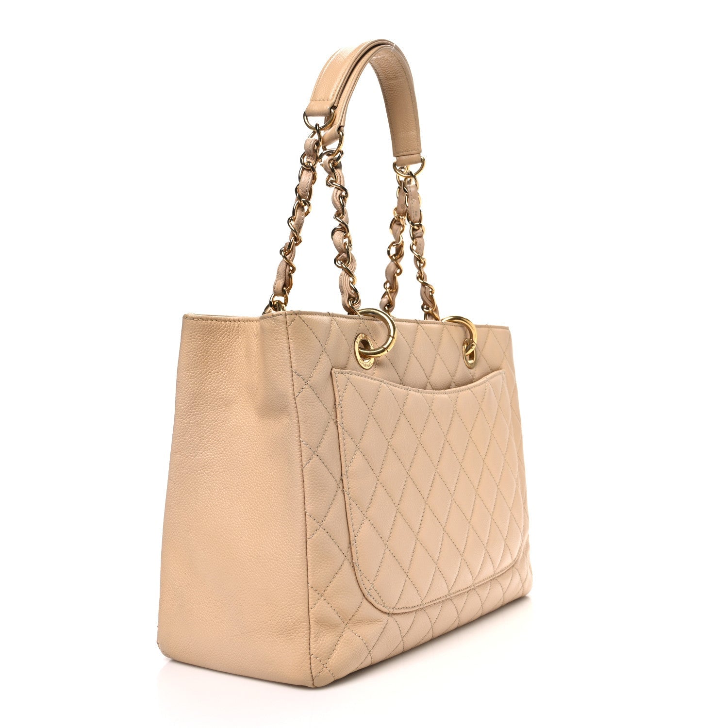 Chanel Caviar Quilted Grand Shopping Tote GST Beige