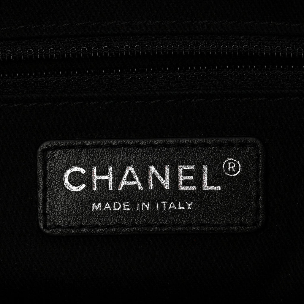 Chanel Calfskin Large Coco Eyelets Shopping Tote Navy