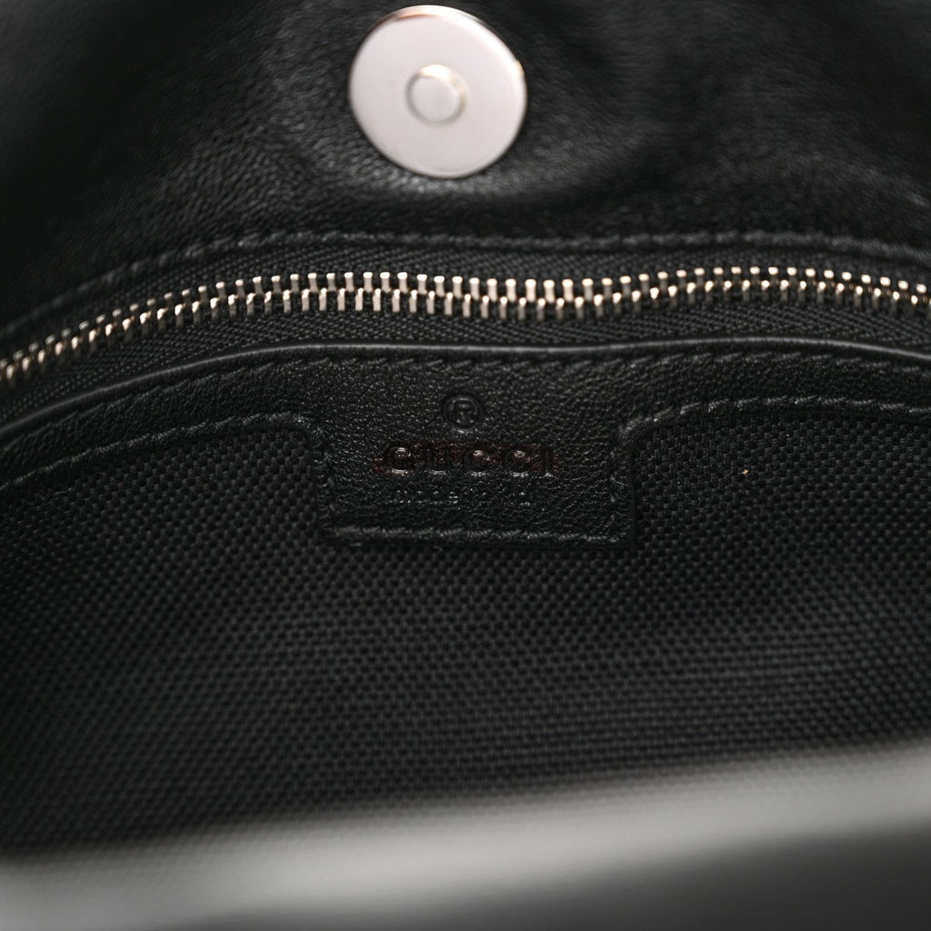 Gucci Sakai Be Green Calfskin Diagonal Stitched Small Blondie Tote Black