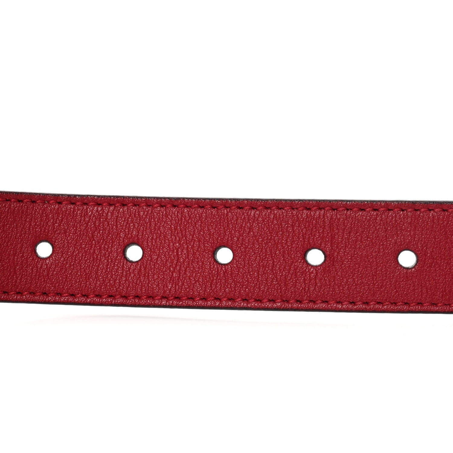 Gucci Calfskin Kids Double G 20mm Belt M Red
